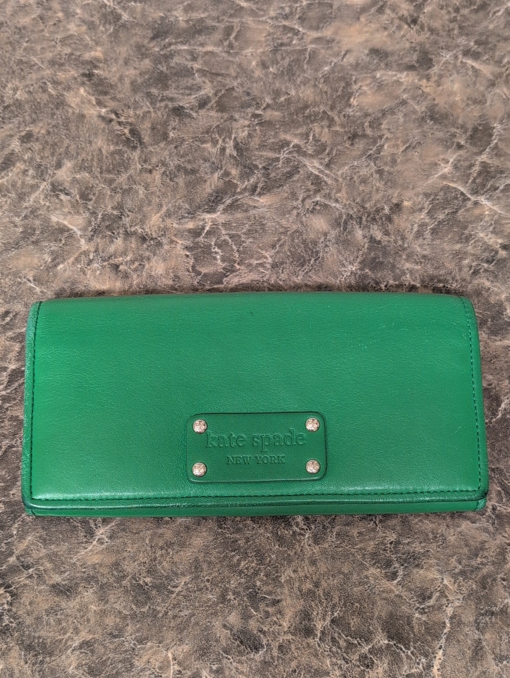 Kate Spade Green & Blue Continental Wallet
